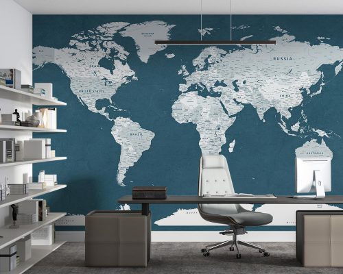کاغذ دیواری نقشه جهان جدید W10262500