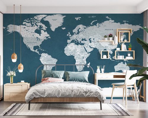 کاغذ دیواری نقشه جهان جدید W10262500