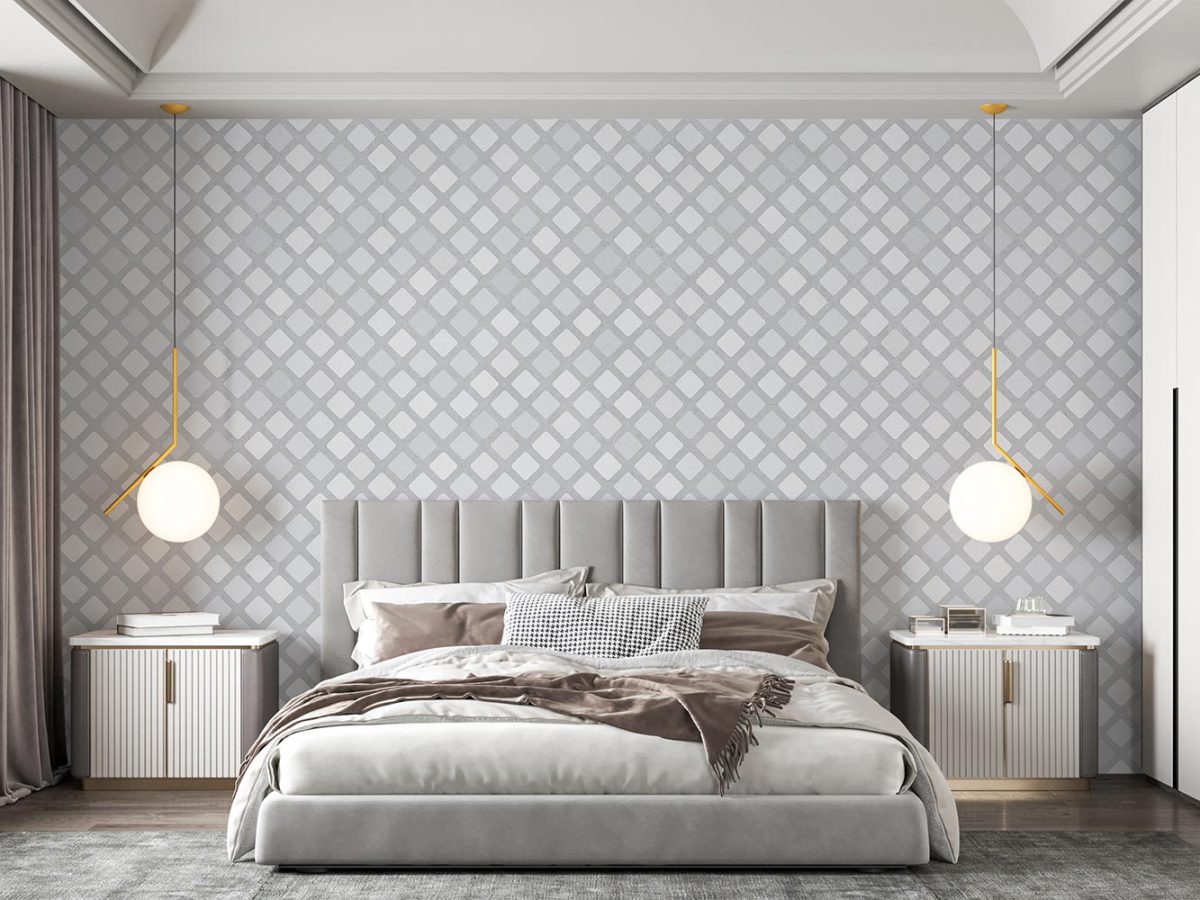 کاغذ دیواری اتاق خواب طرح ریز هندسی W10263000