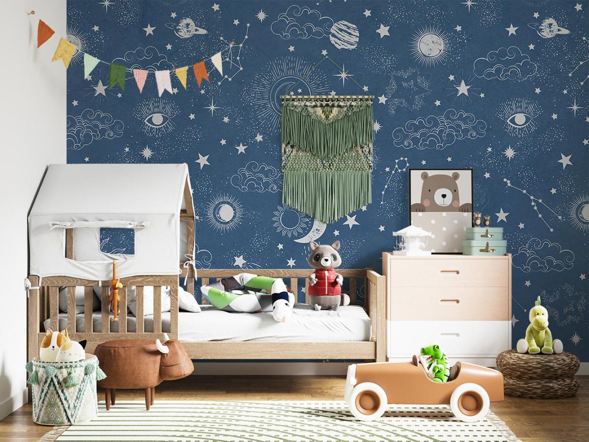 پوستر دیواری کودک ماه ستاره W10263700