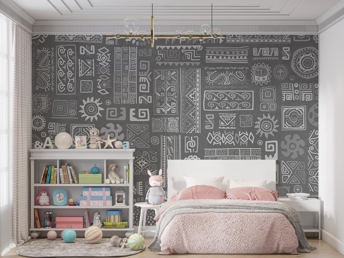 پوستر کاغذ دیواری اتاق کودک طرح سنتی هنری W10264300