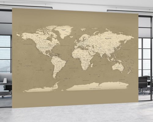 کاغذ دیواری نقشه جهان کلاسیک W10264800