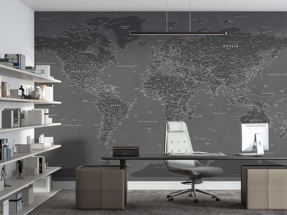 کاغذ دیواری نقشه جهان W10267100