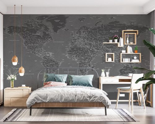 کاغذ دیواری نقشه جهان W10267100