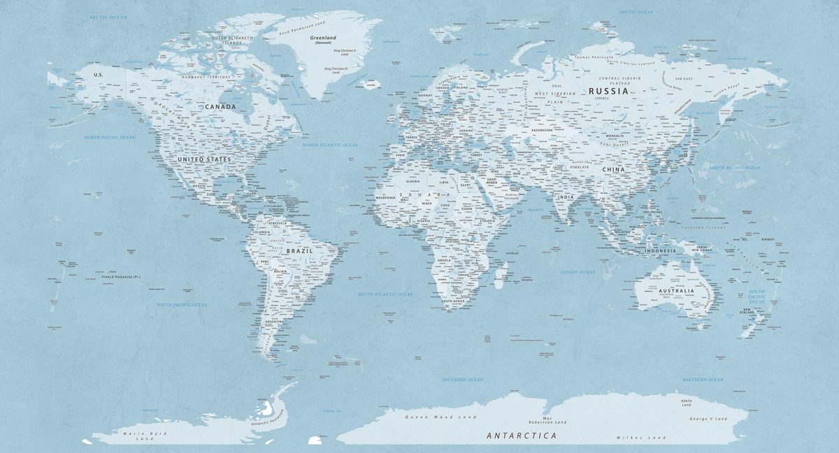 پوستر دیواری نقشه جهان W10268000