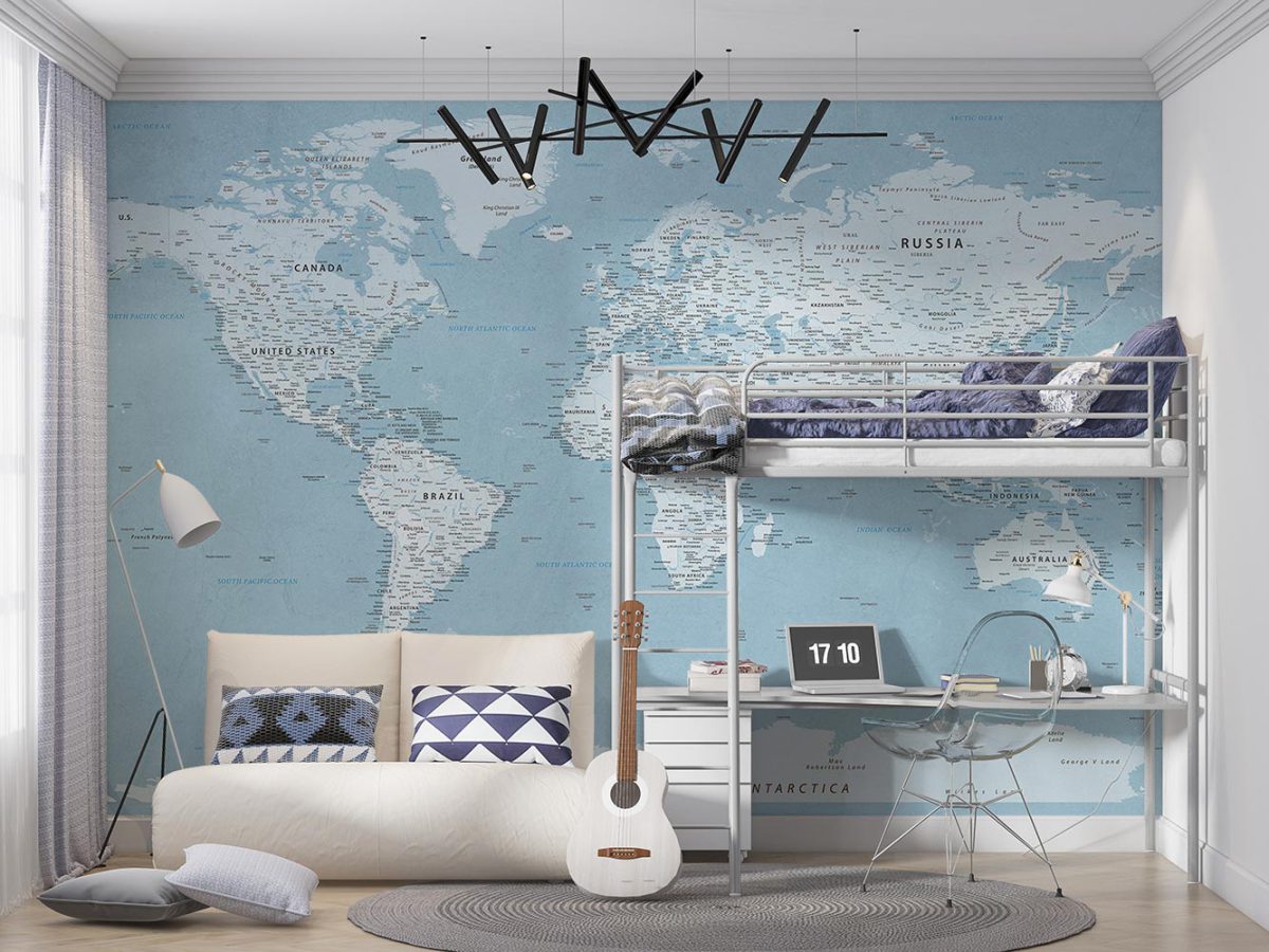 پوستر دیواری نقشه جهان W10268000