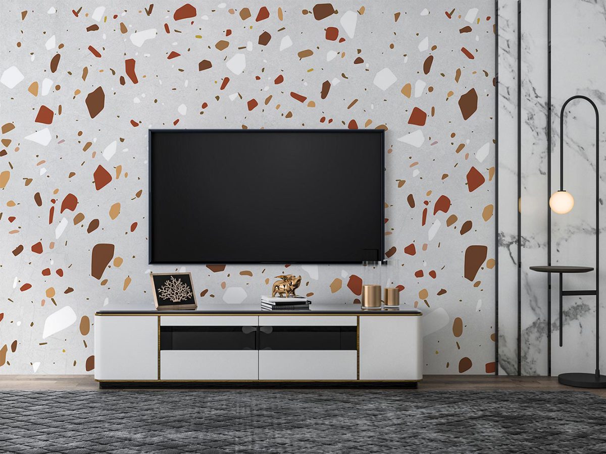 کاغذ دیواری مناسب برای پشت تلویزیون طرح مدرن جدید W10271500