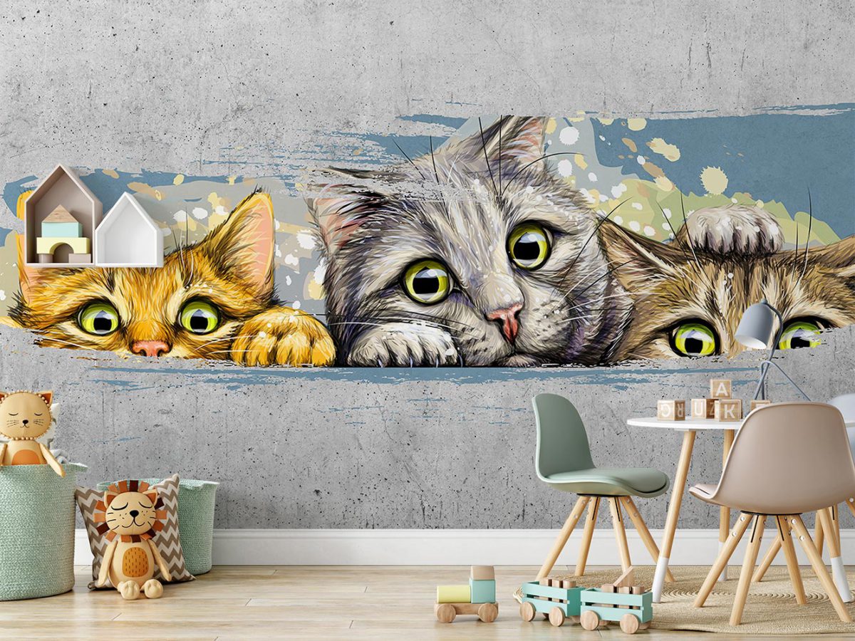 پوستر دیواری اتاق کودک گربه W10274100