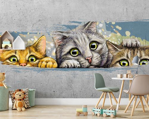 پوستر دیواری اتاق کودک گربه W10274100