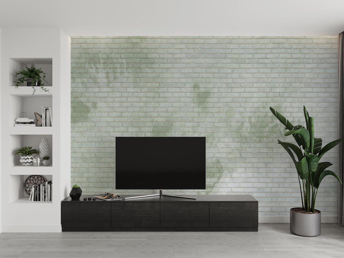 کاغذ دیواری طرح آجر جدید W10274600 مناسب برای پشت تلویزیون