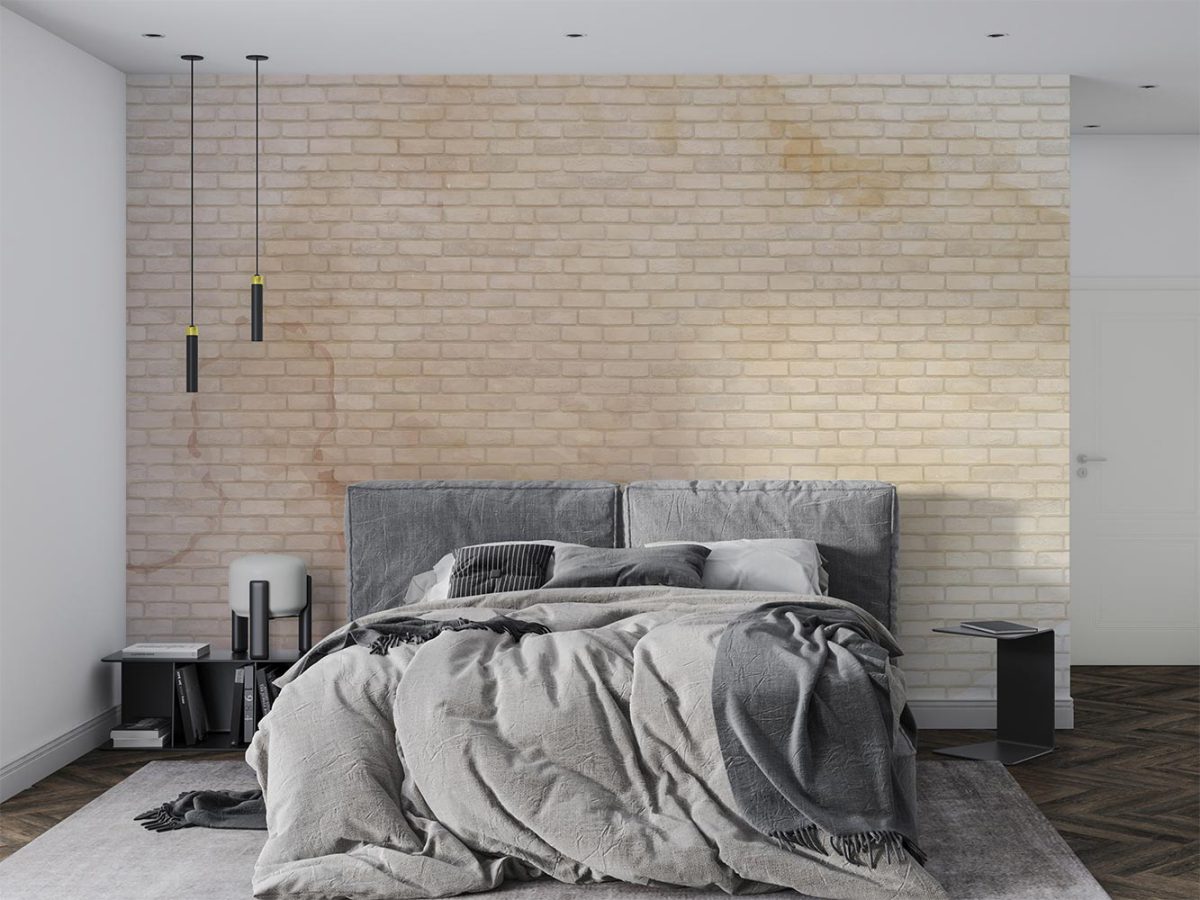 کاغذ دیواری اتاق خواب طرح مدل آجری W10274800