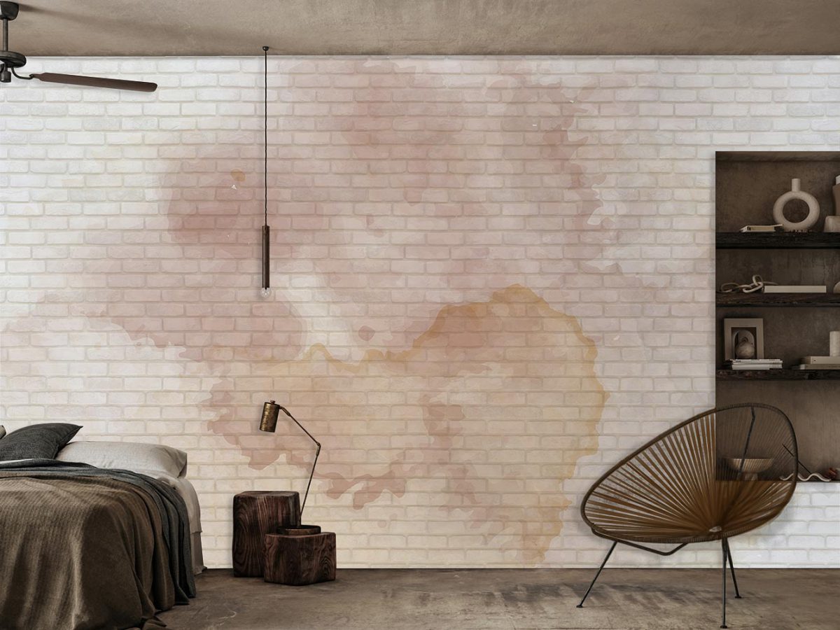 کاغذ دیواری اتاق خواب طرح مدل آجر قهوه ای W10274900