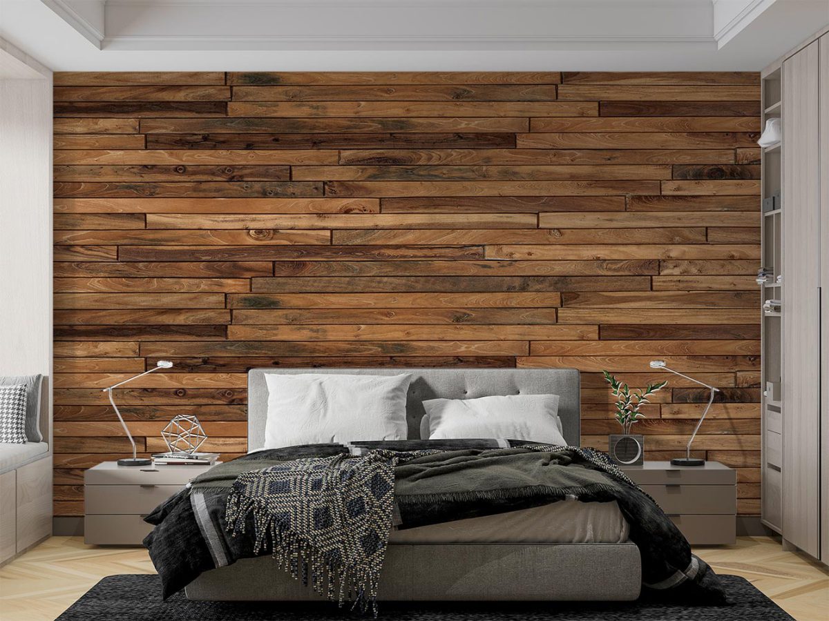 کاغذ دیواری اتاق خواب طرح مدل چوب W10277100