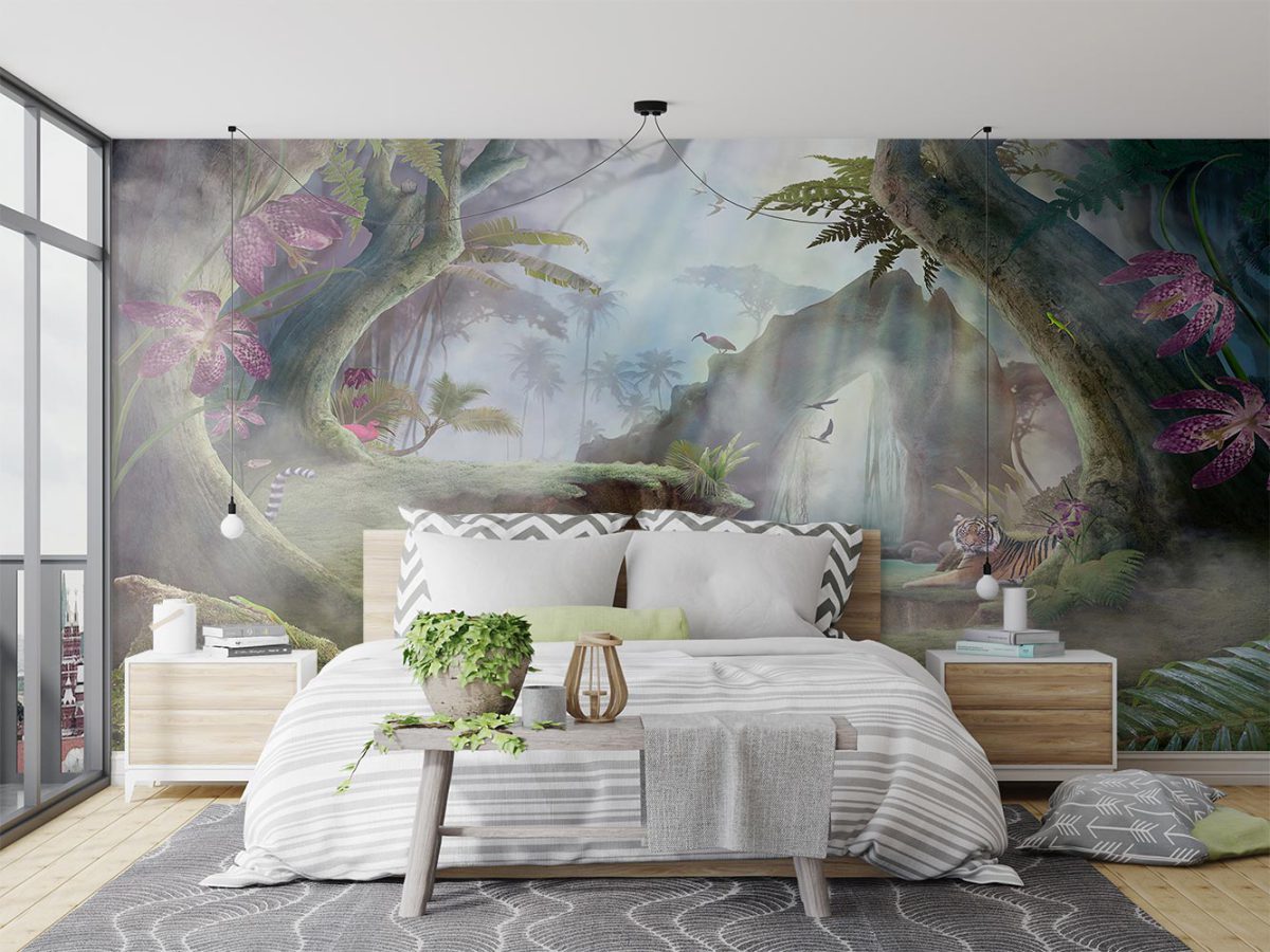پوستر سه بعدی اتاق خواب طرح طبیعت زیبا W10277200