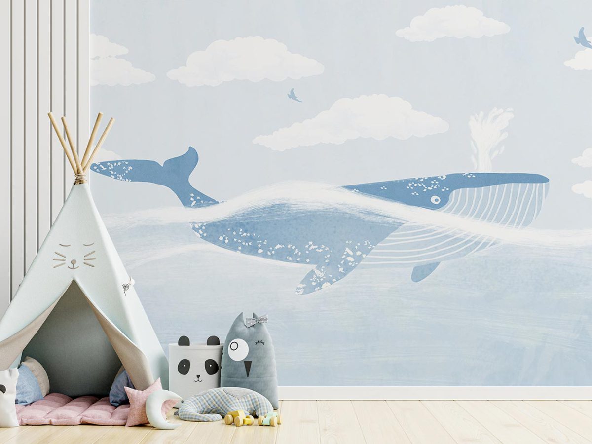 پوستر دیواری اتاق کودک نهنگ W10279300