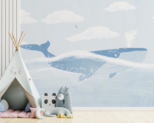پوستر دیواری اتاق کودک نهنگ W10279300