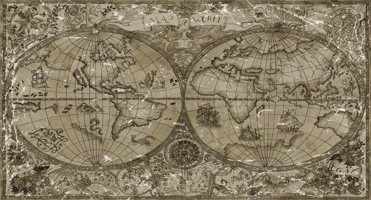 پوستر دیواری نقشه کره زمین W10280200