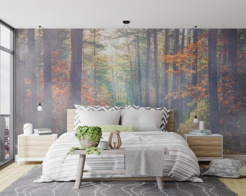 پوستر دیواری جنگل پاییزی W10280400