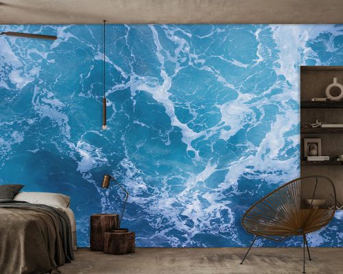 پوستر دیواری دریا و موج آبی W10286700