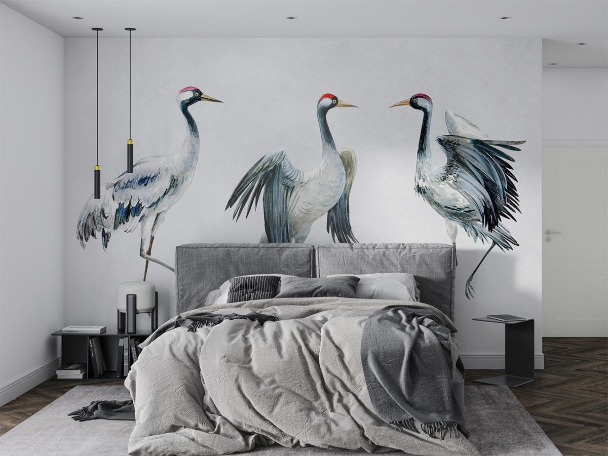 کاغذ دیواری اتاق خواب مدل پرندگان بزرگ W10287600