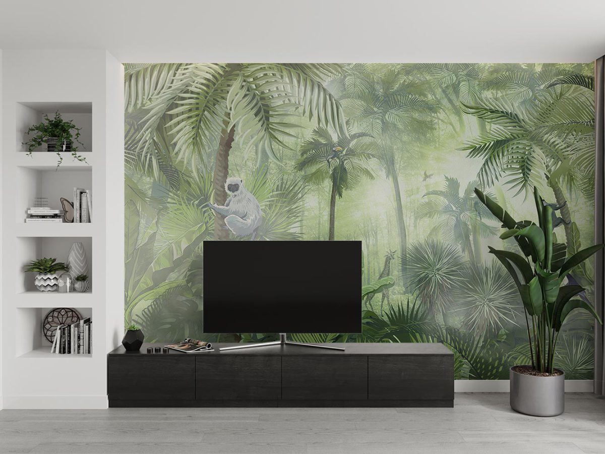 پوستر دیواری پشت تلویزیون مدل جنگل استوایی W10288600