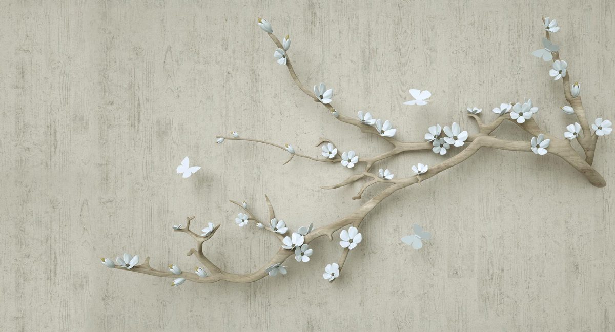 پوستر دیواری گل ریز و شاخه W10289500