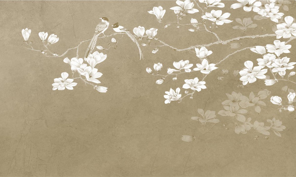 کاغذ دیواری گل ریز و شاخه W10291600