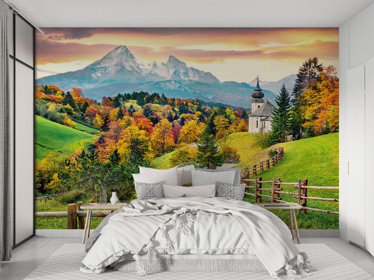 پوستر دیواری اتاق خواب طرح منظره طبیعت زیبا W10293300