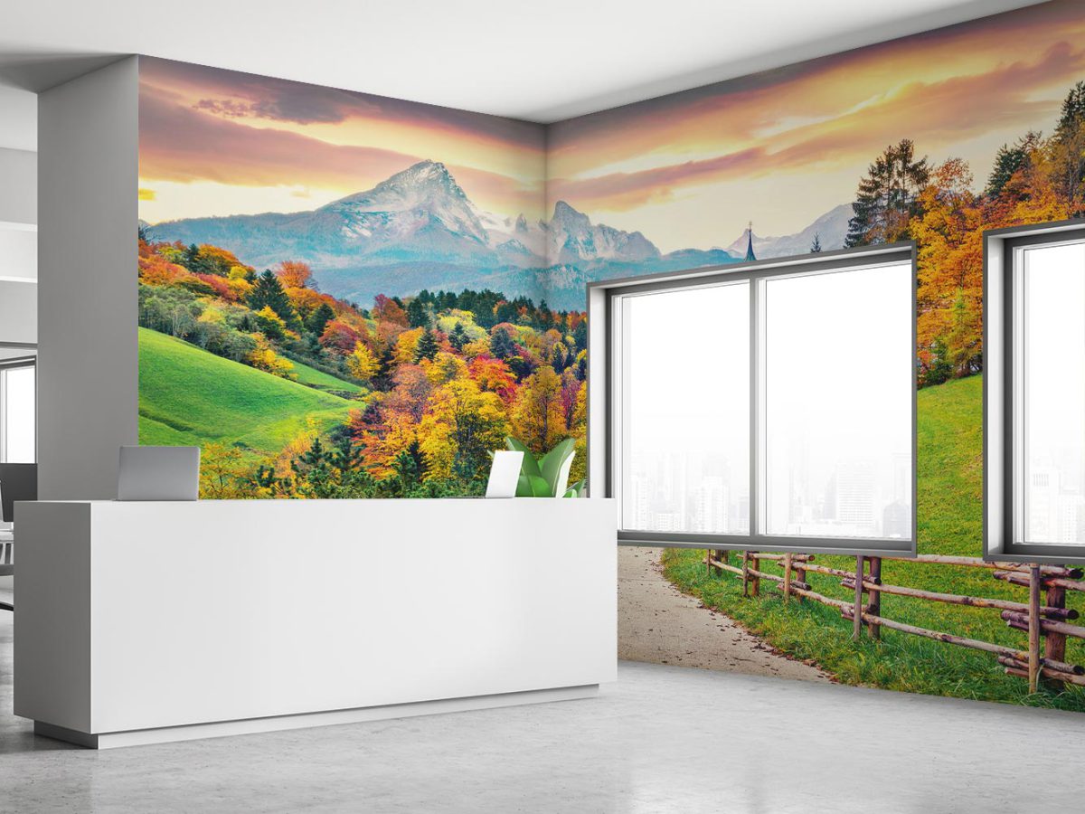 پوستر دیواری مغازه طرح مدل منظره طبیعت زیبا W10293300