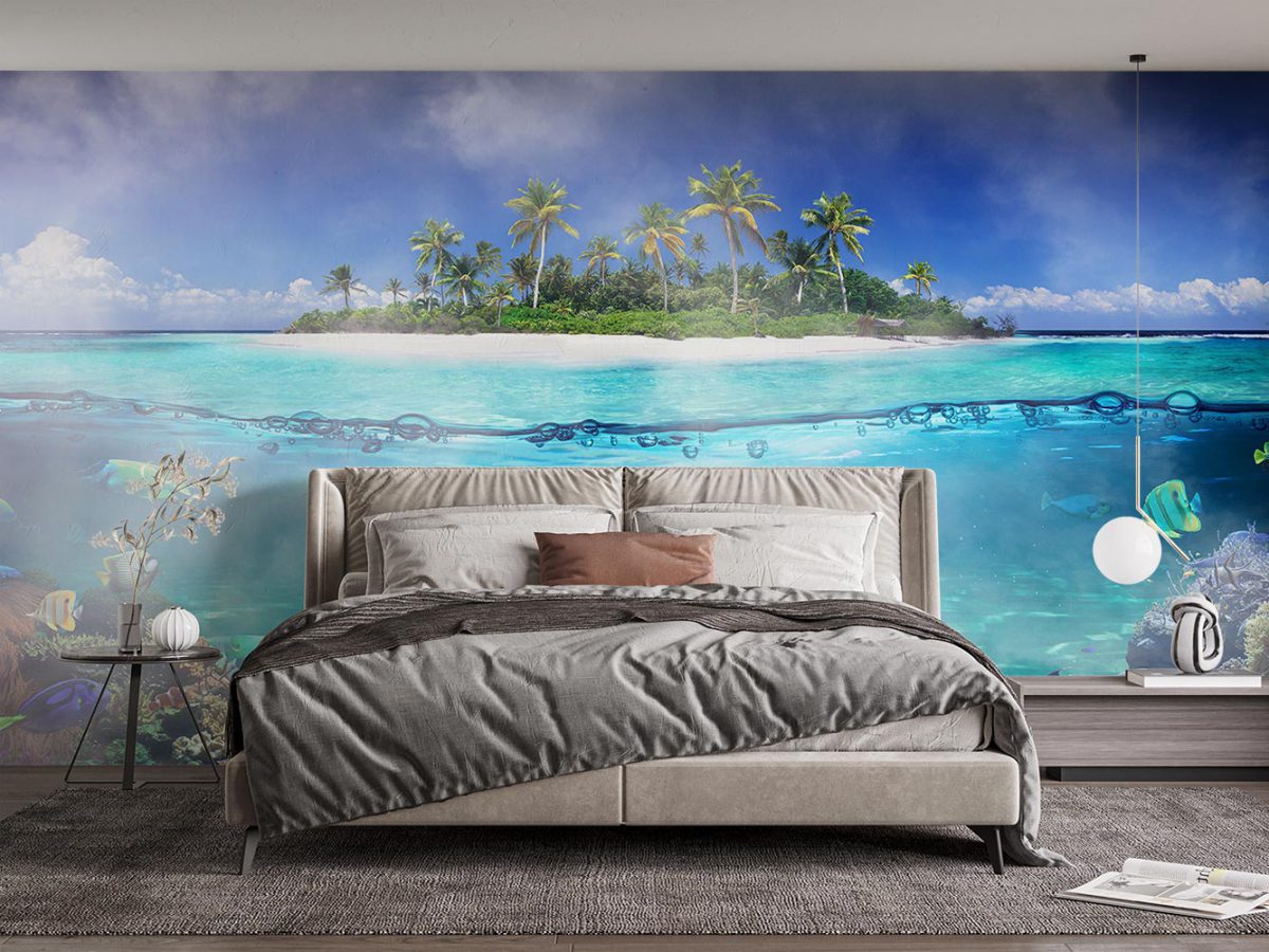 پوستر دیواری دریا و جزیره W10293700