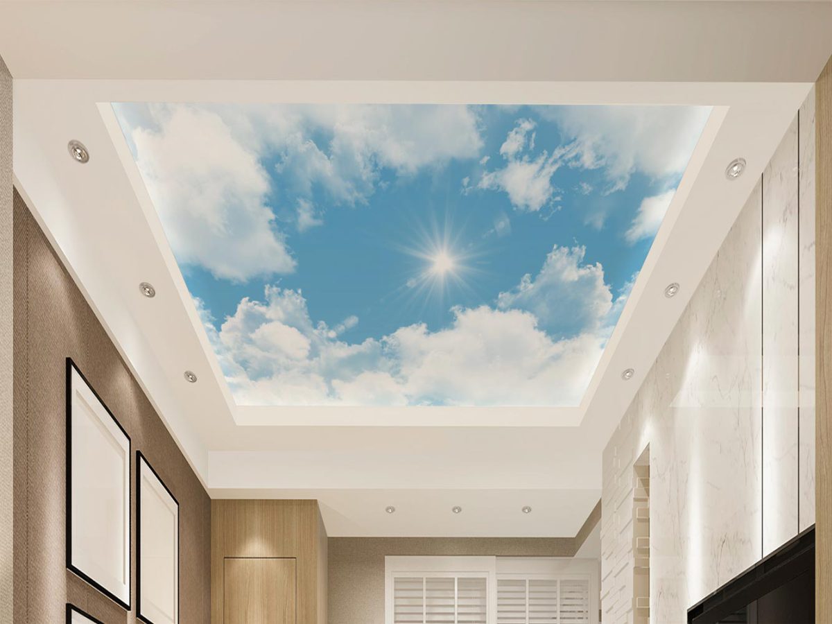 پوستر دیواری سقفی طرح آسمان ابری W10298400