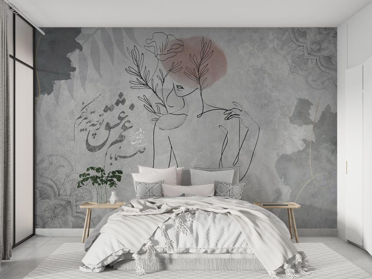 پوستر دیواری اتاق خواب طرح چهره زن W13391100