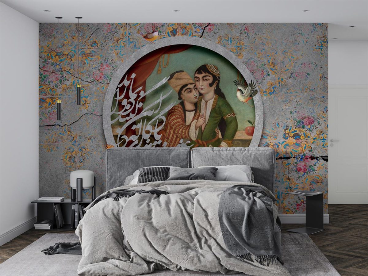 پوستر کاغذ دیواری اتاق خواب طرح مدل سنتی ایرانی خاص W13402900