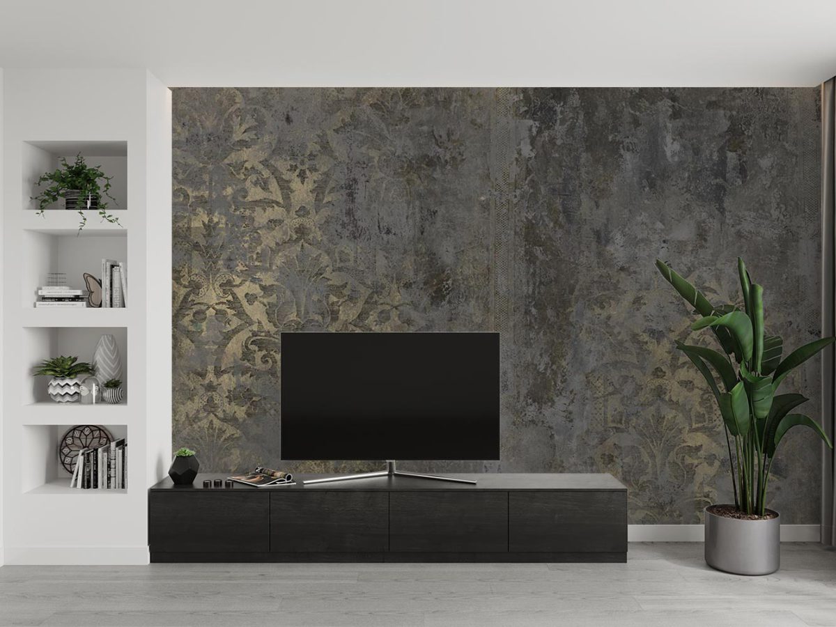 کاغذ دیواری پشت تلویزیون مدل پتینه لاکچری لوکس W13407800