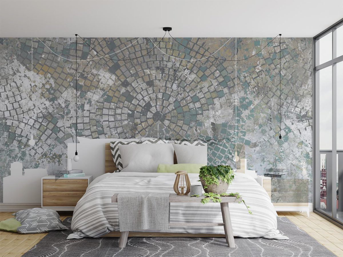کاغذ دیواری اتاق خواب طرح مدل سنتی پتینه W13408300