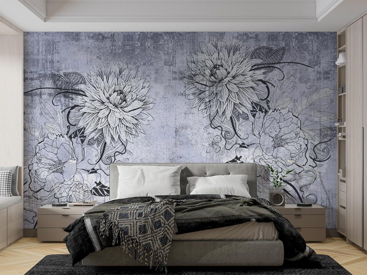 پوستر دیواری اتاق خواب طرح مدل گل W13409400