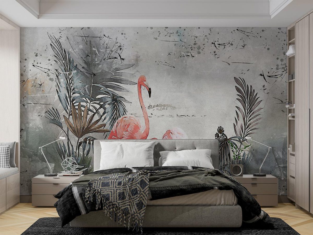 پوستر دیواری اتاق خواب طرح مدل فلامینگو W13410200