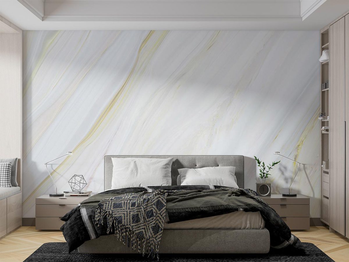 کاغذ دیواری سنگ مرمر ساده W13412700 برای اتاق خواب بزرگ