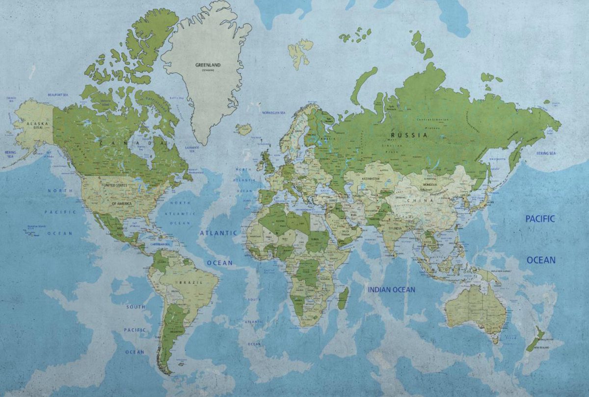 پوستر دیواری نقشه جهان W13417000