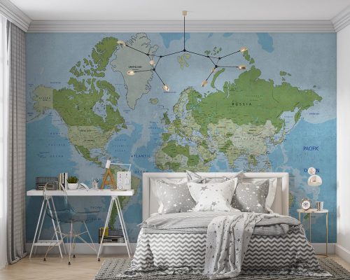 خرید و قیمت پوستر دیواری نقشه جهان W13417000