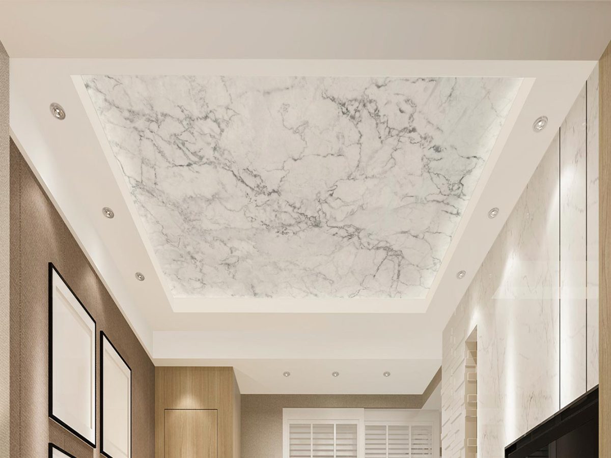 خرید کاغذ دیواری سقفی مدل سنگ مرمر سفید W13427000